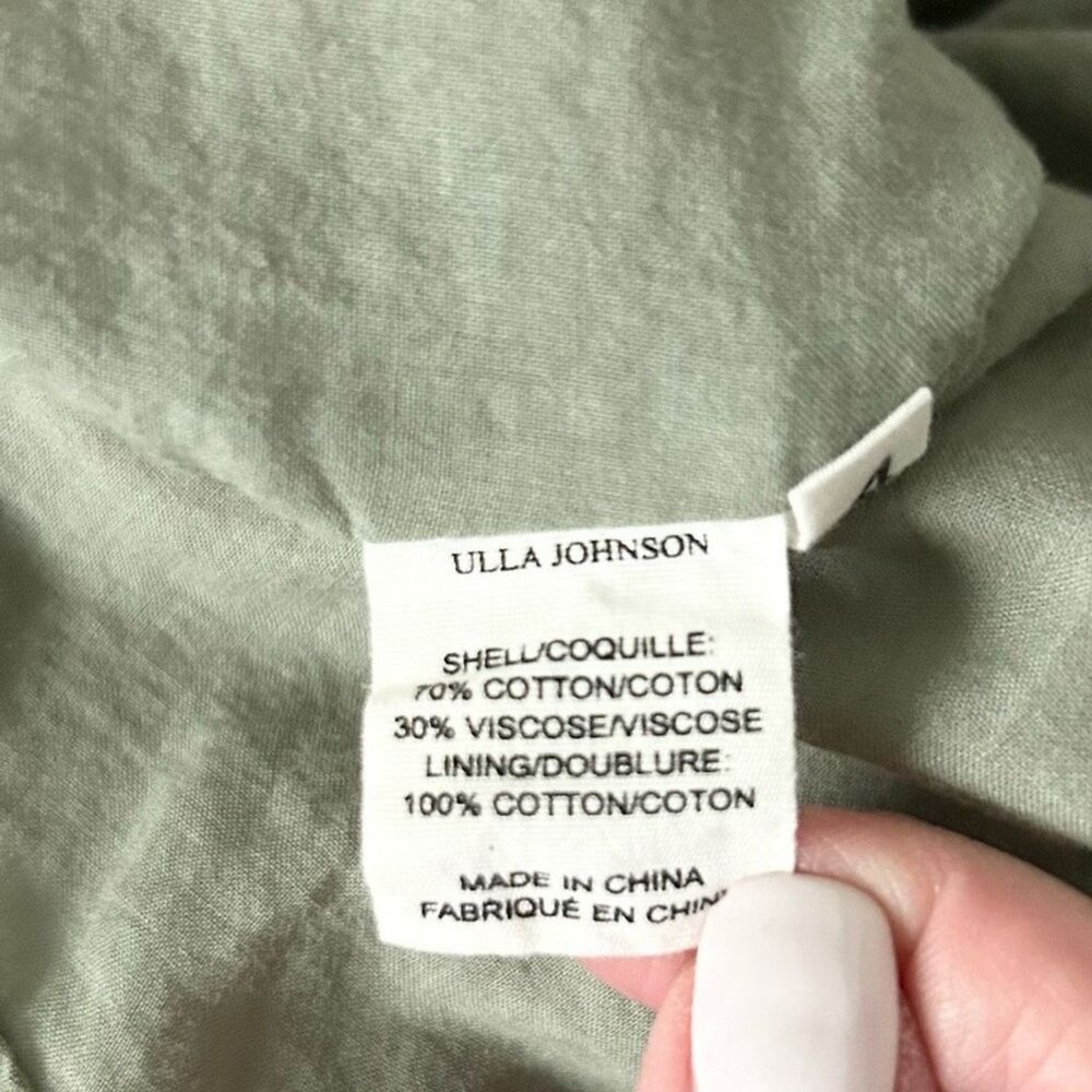 Ulla Johnson Naiara Mini Long Sleeve Dress Canyon Cotton Blend Size 4 - Picture 7 of 7